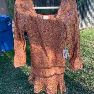 Brand New long sleeve 100% rayon, summer dress.